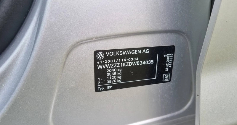 Volkswagen Golf Plus cena 34000 przebieg: 174500, rok produkcji 2012 z Dąbie małe 191